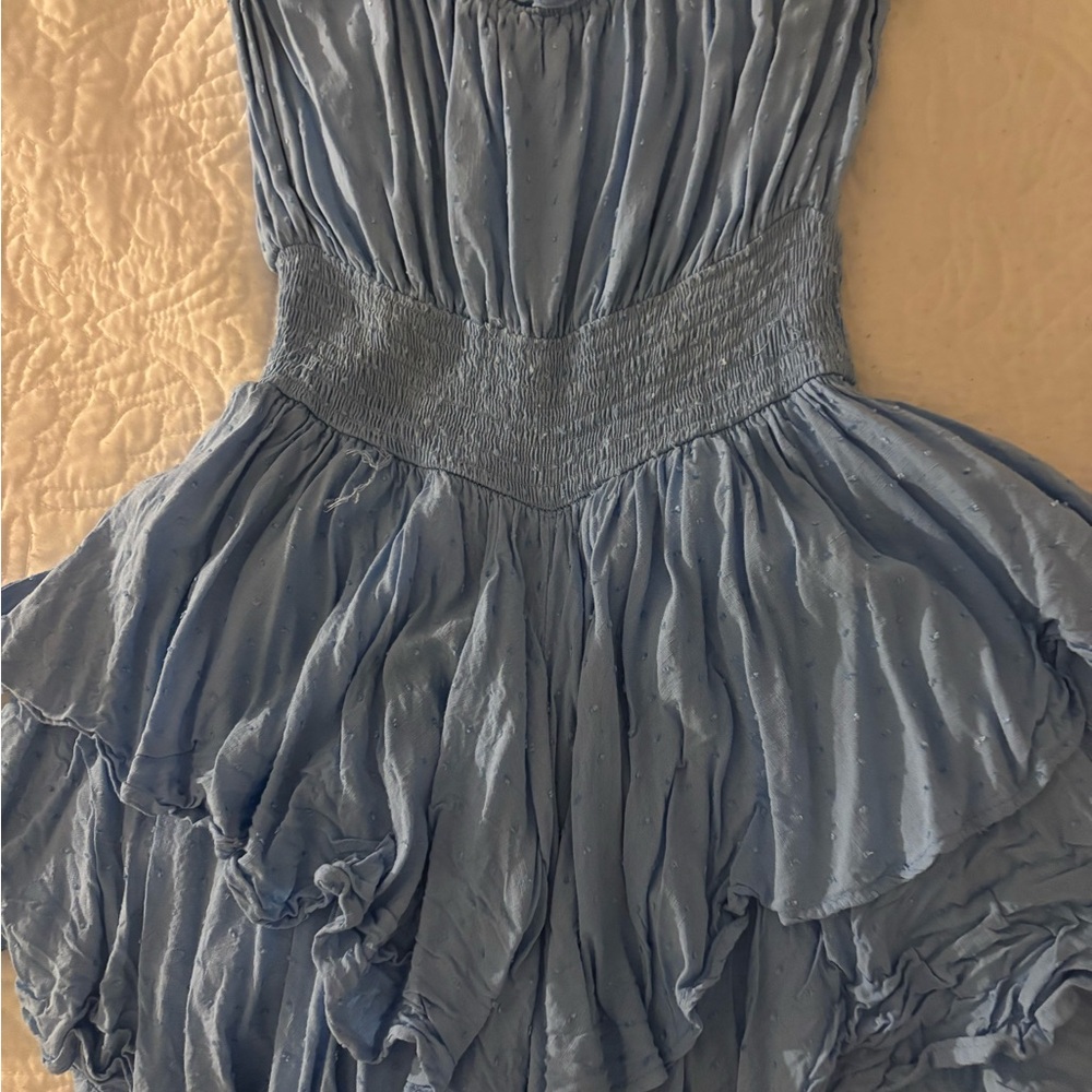 Rue21 Light Blue Ruffled Off-Shoulder Dress - Picture 2 of 5